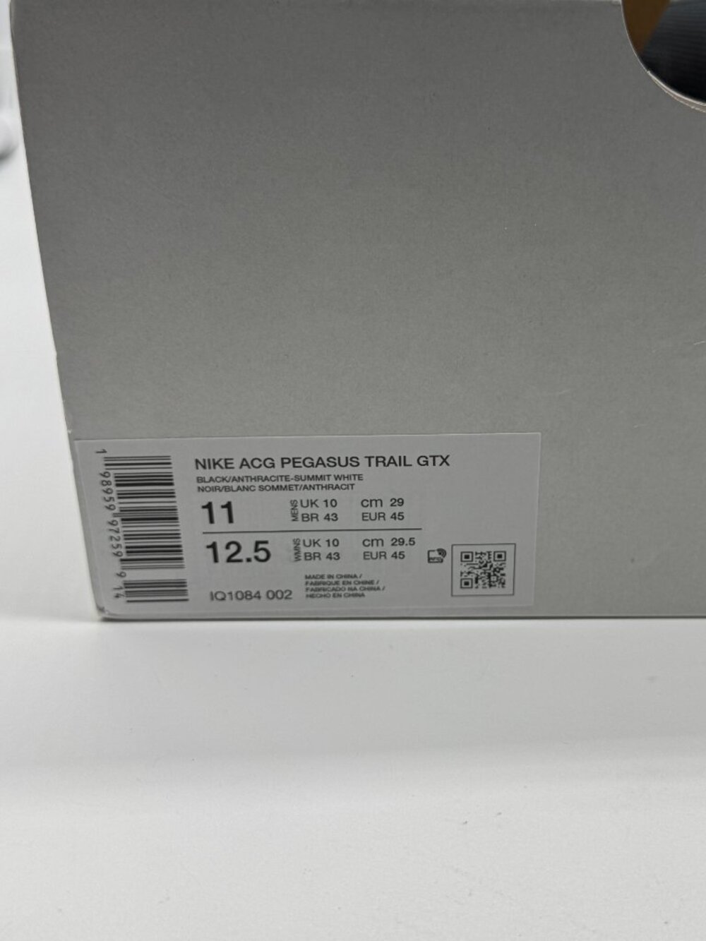 Nike ACG Mens Pegasus Trail GTX Black Shoes Sz 11 New Waterproof IQ1084-002 - Picture 10 of 11